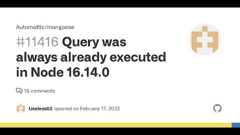 MongooseError: Query was already executed