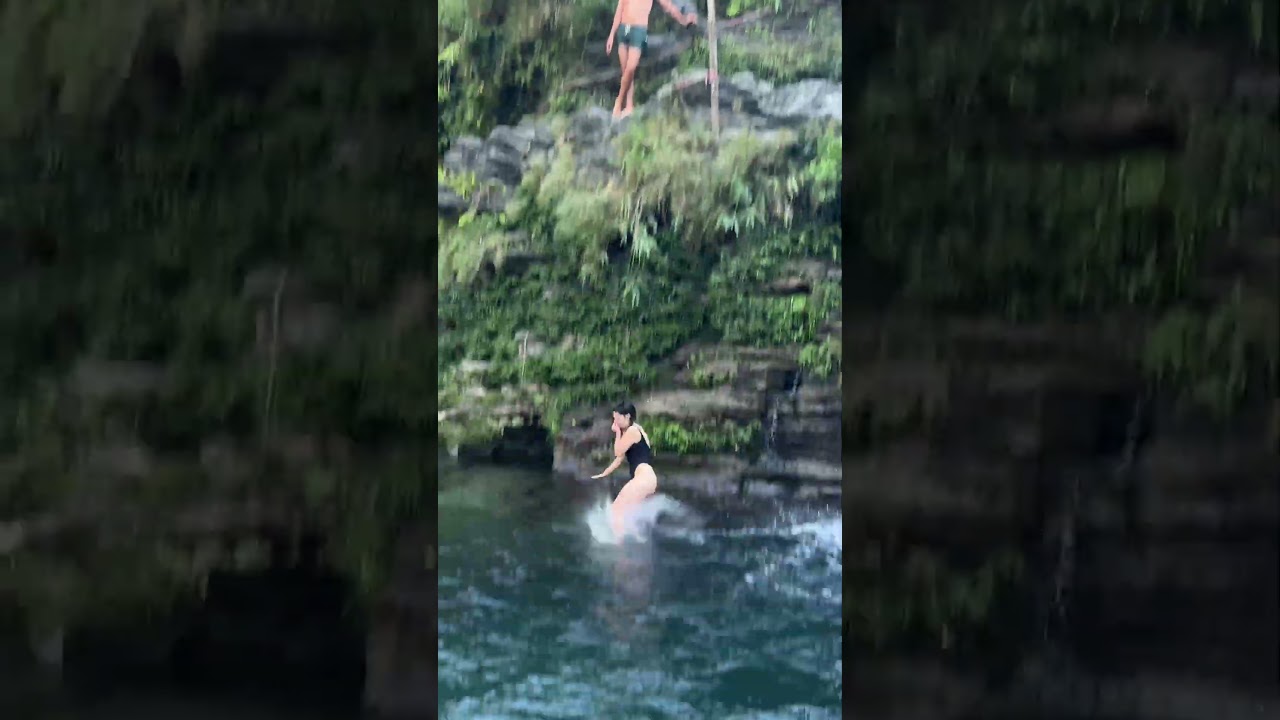 Breathtaking Calm: Beautiful Girls Discover a Secret Waterfall Paradise 