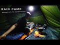 CAMPING IN THE RAIN | Relaxing with the sounds of Rain | Solo Overnight | No Tarp | ASMR