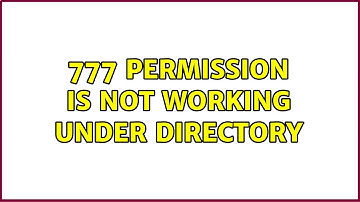 Ubuntu: 777 permission is not working under directory