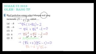 Simak ui 2018 matematika dasar -