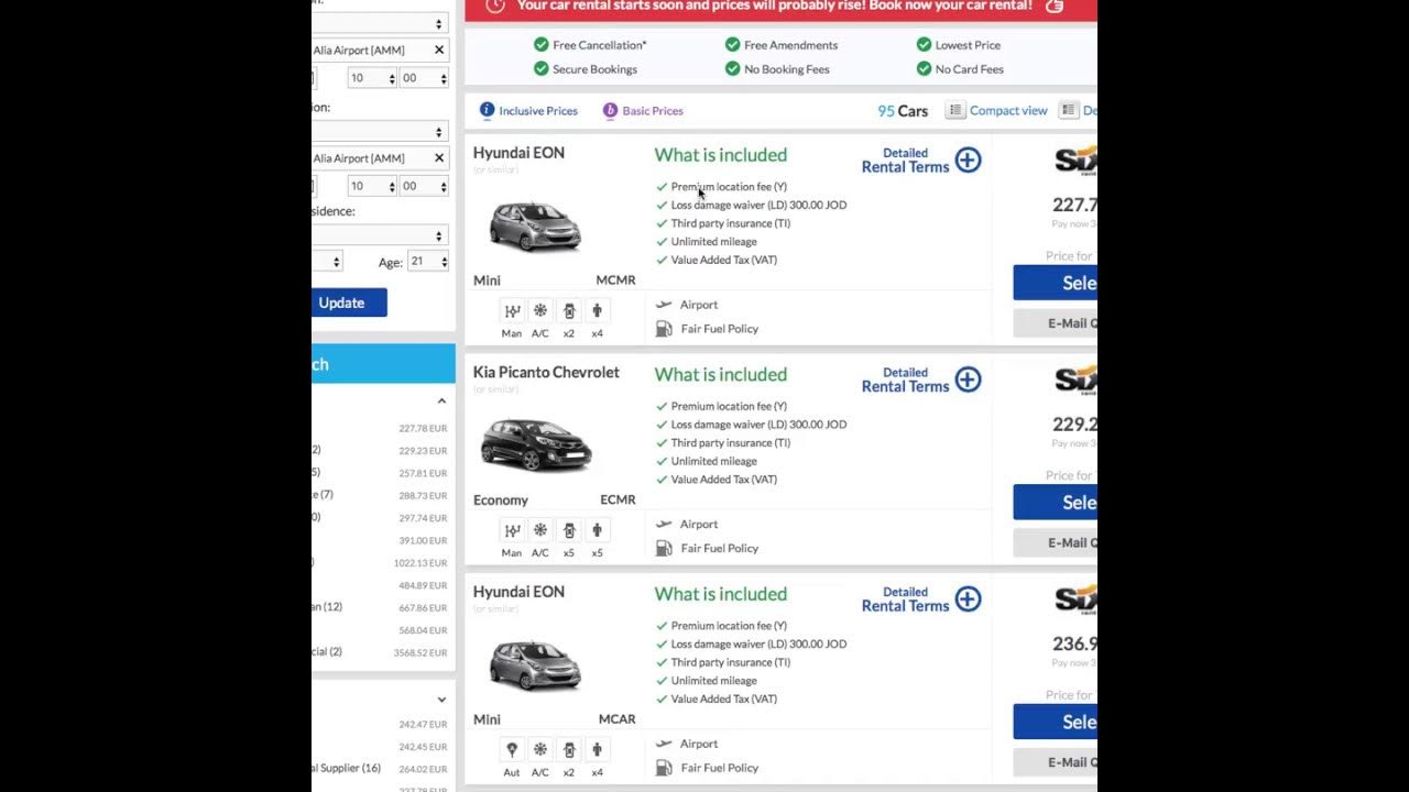 Jordan Car Rental YouTube