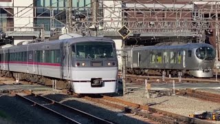 所沢駅同時発車　西武新宿線10000系レッドアロー＆池袋線001系Laview