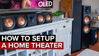 How To Setup A 524 Home Theater Surround Sound Speaker System Klipsch Reference Premiere Ii
