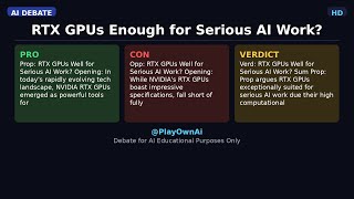RTX GPUs Enough for Serious AI Work?: AI Debate & Analysis | @PlayOwnAi screenshot 4