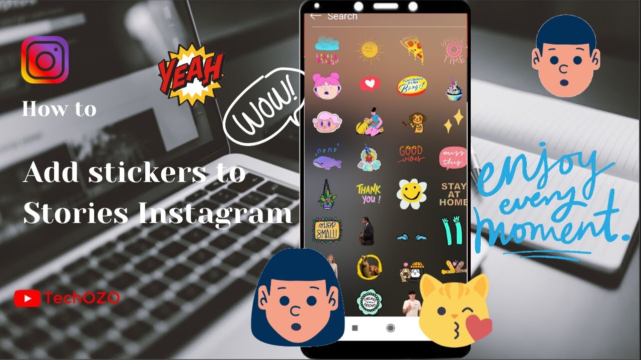 Add Stickers on Instagram Stories TechOZO YouTube