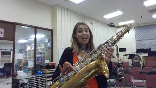 Tenor Saxophone Bb Concert Scale (C Major)
