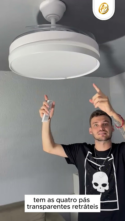 Ventilador Teto Moderno Pás Retrátil Led C/ Controle Remoto - Amais Inspiração Iluminação