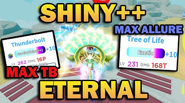Max Level Exotic Thunderbolt NEW SHINY++ ETERNAL and MAX ALLURE in Weapon Fighting Simulator
