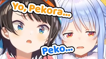 Pekora thought it will be an easy win【Hololive | Usada Pekora x Oozora Subaru】