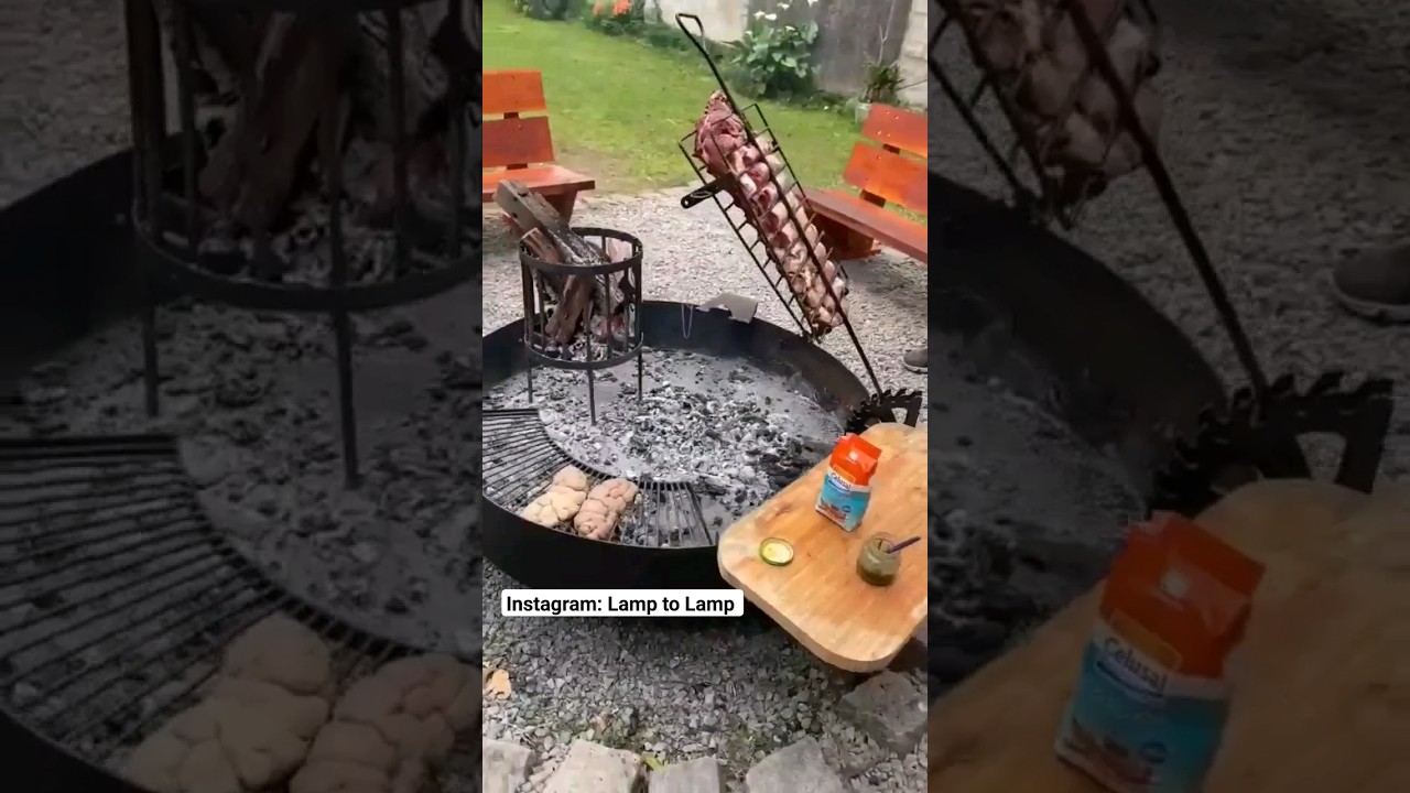 Fogonero con asador tipo Cruz, plancheta y parrilla 