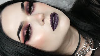 DARK PLUM  kinda goth makeup tutorial