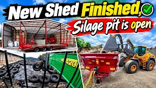 NEW SHED IS DONE - SILAGE PIT OPEN - UPDATE ON WHATS GOING ON ON THE FARM