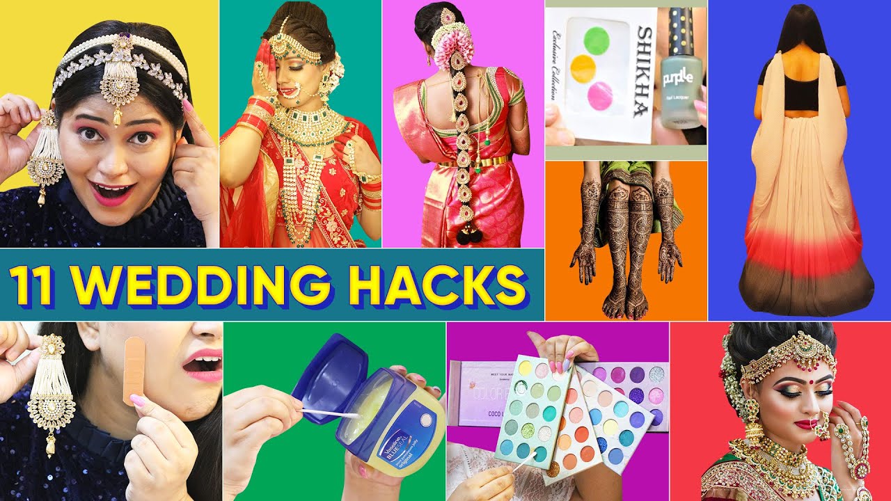 👌11 Awesome Wedding Hacks किसी भी शादी में जाने से पहले ये जरूर देखें Jewellery, Diy Saree Lehenga😍