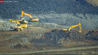 May 16, 2024: Berm Building Progressing to Protect Grindavik from Lava