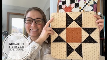 Week 4: Starry Magic quilt along- Ohio Star quilt block tutorial, quarter square triangle tutorial