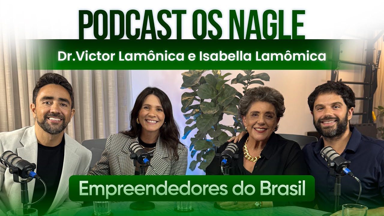 Capa do episódio: Dr. Victor Lamônica e a nutricionista Isabella Lamônica