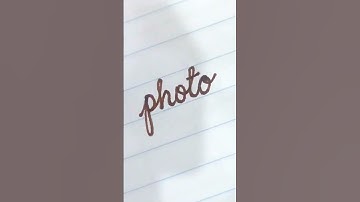 Photo in cursive writing #cursivewriting #handwriting #calligraphy #shorts