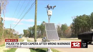 Chesterfield Police fix speed camera after wrong warnings