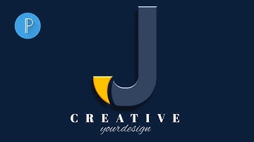 How to make J professional logo design in pixellab || J logo design in pixellab || J logo creative