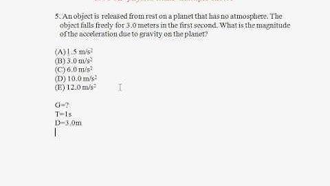 1993 AP physics exam-  multiple choice- question 5.
