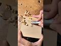 Basic Wood Carving Techniques: Creating Reliefs with Manual Chisels #shorts