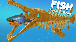 Playing as The RARE SKELETON SHARK! | Feed & Grow Fish