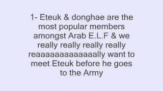 A Message From Arab E.l.f To Super Junior .Wmv