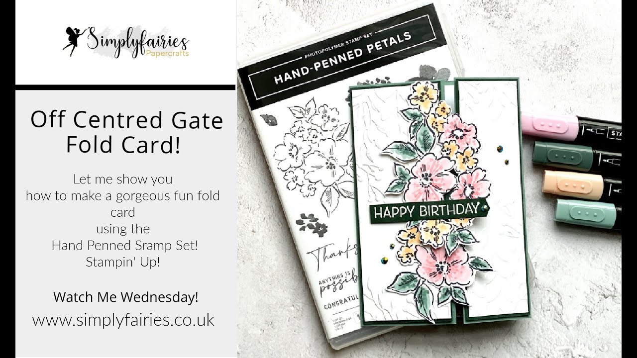 Fabulous Fun Fold, Off Centred Gate Fold Card! - YouTube
