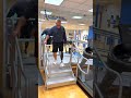 strong  man AK amputee and longtime patient, showing off his strong gait 🦿 walking stairs