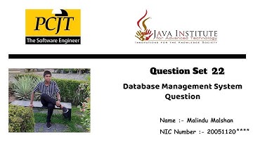 Database Task 22 | Use JOIN Keyword to Join Data Storage| 1st Year | Java Institute| Malindu Malshan