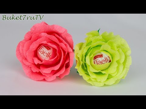 Tilpuma roze izgatavota no gofrēta papīra. Do-it-yourself rozes 1. septembrī. Dija Buket7ruTV