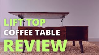 Sweetcrispy Lift Top Coffee Table Review | Rustic Lift Top Coffee Table with Storage Rectangle Shape