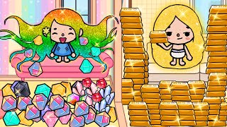 Golden Hair and Rainbow Hair Compilation | Toca Life Story | Toca Boca