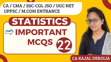 Statistics MCQ | Multiple  Choice Questions with Answer | Important MCQs for Statistics | Part-22 |
