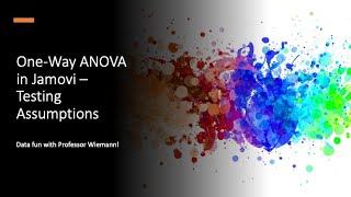 One-Way ANOVA in Jamovi – Testing Assumptions