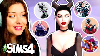 Creating Sims as Modern Disney Villains in The Sims 4 \/\/ Sims 4 Disney CAS Challenge (CC)