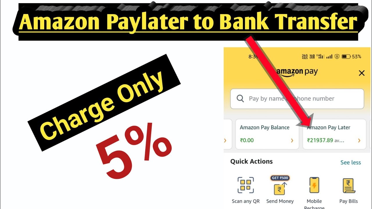 Amazon Paylater to Bank Transfer    instant payment 😲
