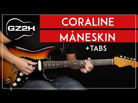 Coraline Guitar Tutorial Måneskin Guitar Lesson |All Guitar Parts|