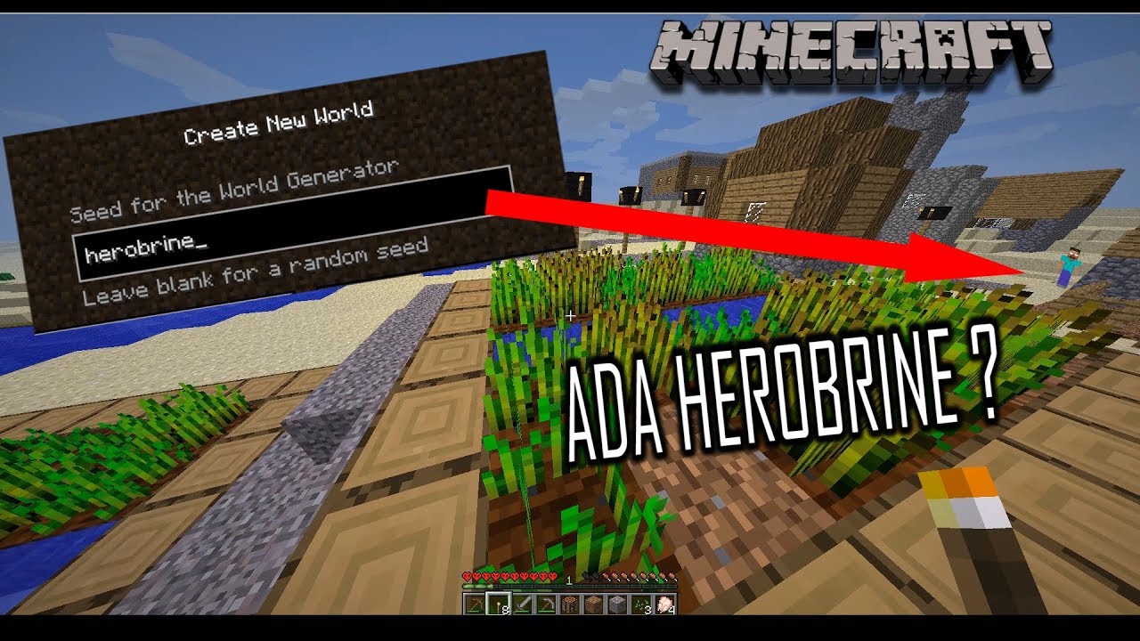 SEED herobrine DI MINECRAFT VERSI 1.0.0 ??? - YouTube