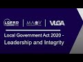 Local government act 2020 explained leadership and integrity