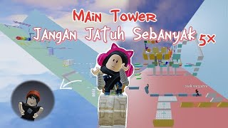 TOWER TAPI MIRING🤔...?? CHALLENGE JANGAN JATUH SEBANYAK 5×😱⁉️💢 | roblox Indonesia 🇮🇩 |