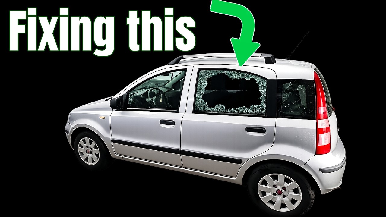 Fiat Panda 169 Shattered Rear Door Window Replacement (Step-by