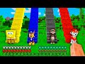 What is the HIGHEST STAIRCASE PAW PATROL MARSHALL CHASE AND SPONGEBOB AND TALKING TOM in Minecraft