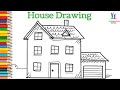 House drawing Easy | How to draw a Simple House | easy house drawing with step by step #house