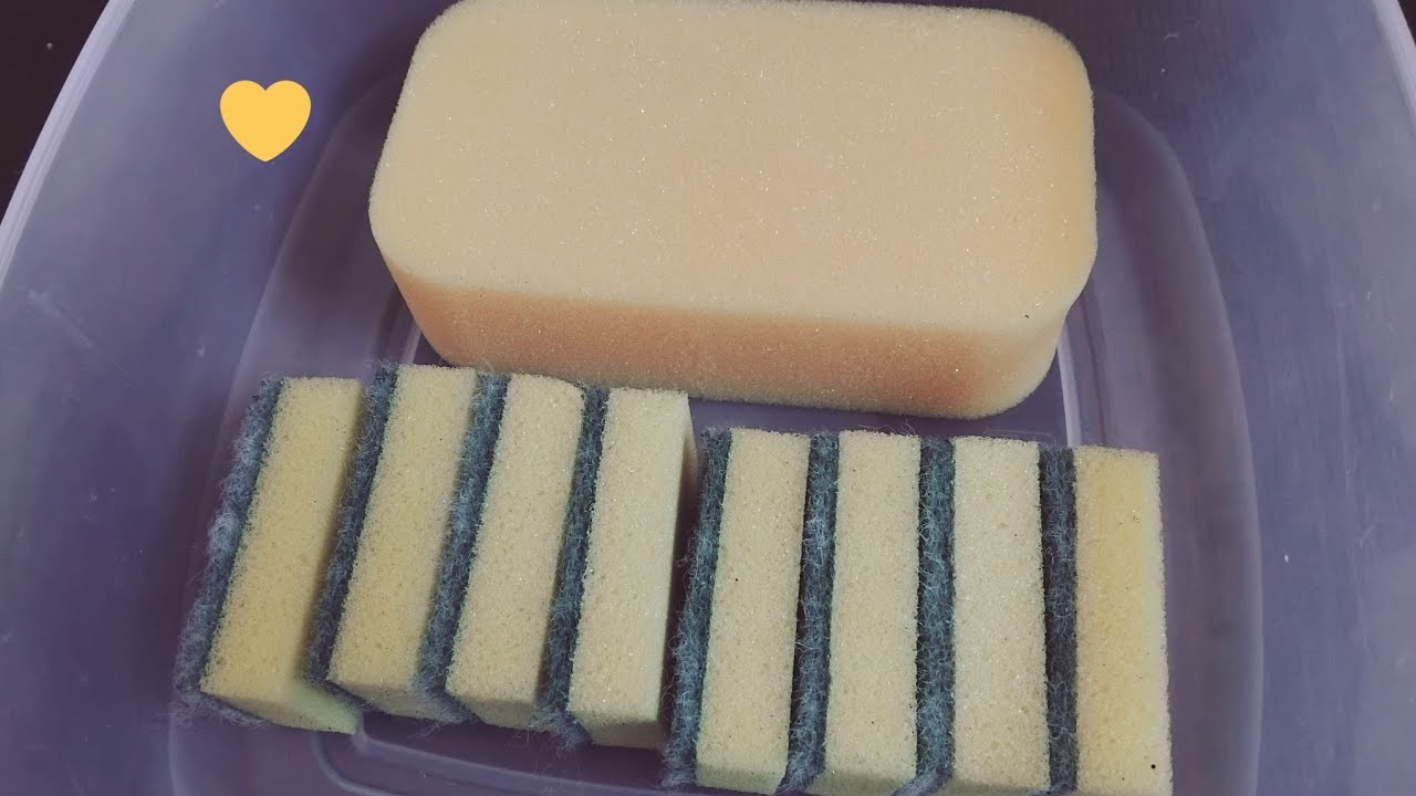 Soapy Jelly Yellow Car and Kitchen Sponges Ripping💛