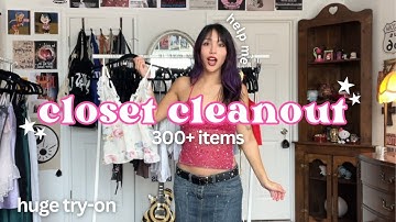 EXTREME CLOSET CLEANOUT! trying on all my clothes