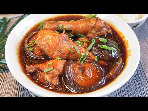 Super Easy Chinese Braised Chicken w/ Mushrooms 蘑菇红烧鸡 Chinese Chicken Recipe • Chinese Food Recipe