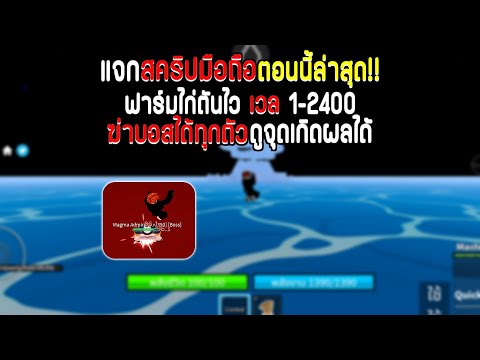 แจกสคริปมือถือ BloxFruit ออโต้ไก่ตัน เวล1-2400 ฟาร์มไว ฆ่าบอสได้ทุกตัว (รองรับตัวรันทุกค่าย)