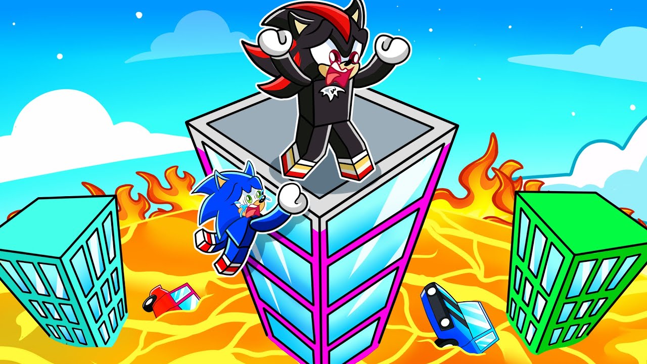 ROBLOX pero LA LAVA SUBE CADA SEGUNDO con SONIC Y SHADOW!